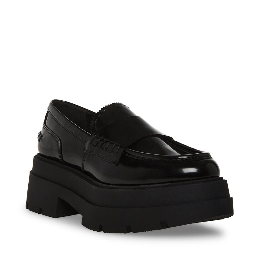 Zapatos Plataforma Steve Madden Gaven Cuero Mujer Negras | ES PU923E